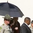 Michael Jackson arrives at the Santa Barbara County courthouse. Jury Selection.