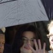 Michael Jackson arrives at the Santa Barbara County courthouse. Jury Selection.
