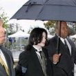 Michael Jackson arrives at the Santa Barbara County courthouse. Jury Selection.