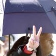 Michael Jackson arrives at the Santa Barbara County courthouse. Jury Selection.