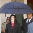 Michael Jackson arrives at the Santa Barbara County courthouse. Jury Selection.