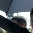 Michael Jackson arrives at the Santa Barbara County courthouse. Jury Selection.