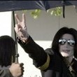 Michael Jackson arrives at the Santa Barbara County courthouse. Jury Selection.