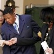 Michael Jackson arrives at the Santa Barbara County courthouse. Jury Selection.