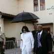 Michael Jackson arrives at the Santa Barbara County courthouse. Jury Selection.