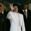 Michael Jackson arrives at the Santa Barbara County courthouse. Jury Selection.
