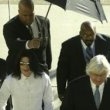 Michael Jackson arrives at the Santa Barbara County courthouse. Jury Selection.