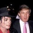Michael Jackson attends the opening of Donald Trump's Taj Mahal Casino.