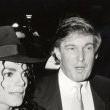 Michael Jackson attends the opening of Donald Trump's Taj Mahal Casino.