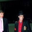 Michael Jackson attends the opening of Donald Trump's Taj Mahal Casino.