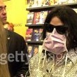 Michael Jackson shops at the Dusmann Cultural mega-store in Berlin