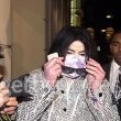 Michael Jackson shops at the Dusmann Cultural mega-store in Berlin