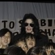 Michael Jackson visits Seibi Gakuen Children's Home in Tokyo, Japan.