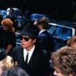 Michael, Lee Minnelli and Liza Minnelli attend the funeral of Vincente Minnelli.