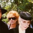 Michael, Lee Minnelli and Liza Minnelli attend the funeral of Vincente Minnelli.
