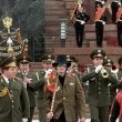 Michael marches with the Russian Defence Ministry Orchestra.