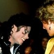 Michael meets Princess Diana before his concert at Wembley.