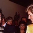 Michael meets Princess Diana before his concert at Wembley.