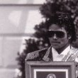 Michael meets with former president Ronald Reagan and his wife Nancy at the White House.