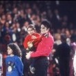 Michael performs at president Bill Clinton's Inaugural Celebration.