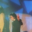 Michael performs 'Earth Song' at the Brit Awards.