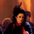 Michael performs 'Earth Song' at the Brit Awards.