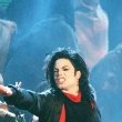 Michael performs 'Earth Song' at the Brit Awards.