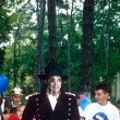 Michael stops and visits children at an Romanian orphanage in 1992 during his 'Dangerous' tour.