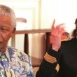 Michael visits Nelson Mandela in Cape Town, South Africa.
