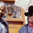 Michael visits South Africa visiting with his friend Nelson Mandela and celebrating his 78th birthday.