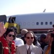 Michael visits South Africa visiting with his friend Nelson Mandela and celebrating his 78th birthday.