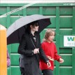 Michael with his 2 children, Prince and Paris, are seen outside a studio