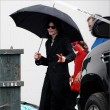 Michael with his 2 children, Prince and Paris, are seen outside a studio