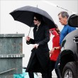 Michael with his 2 children, Prince and Paris, are seen outside a studio