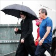 Michael with his 2 children, Prince and Paris, are seen outside a studio