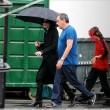 Michael with his 2 children, Prince and Paris, are seen outside a studio