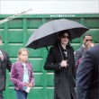 Michael with his 2 children, Prince and Paris, are seen outside a studio