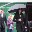 Michael with his 2 children, Prince and Paris, are seen outside a studio
