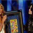 Radio Music Awards. Michael recieves the Humanitarian Award.